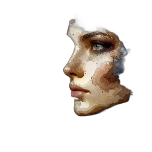 face, mask, crown, jewelry transparent PNG cut-out