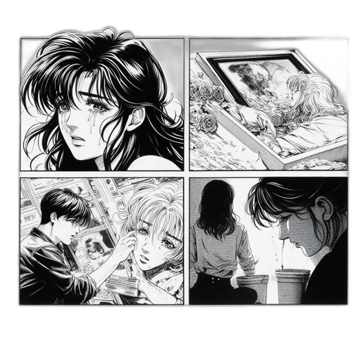 comic book art, concept art, cyberpunk, anime transparent PNG cut-out