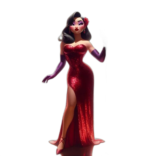 dress, concept art, 3d render, comic book art transparent PNG cut-out