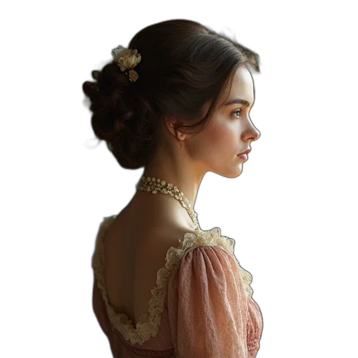 dress, crown, face, jewelry transparent PNG cut-out