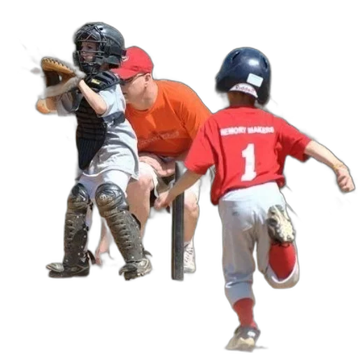 young, baseball, player, wearing transparent PNG cut-out