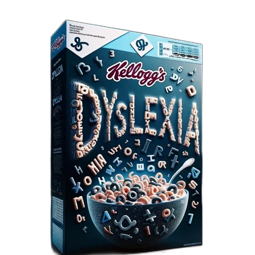 3d render, cereal, box, labeled transparent PNG cut-out