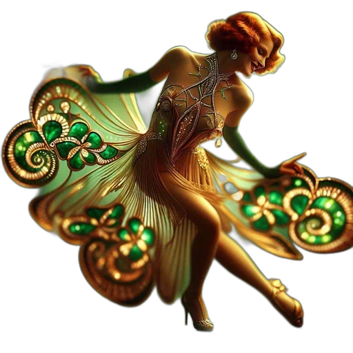 jewelry, dress, dragon, staff transparent PNG cut-out
