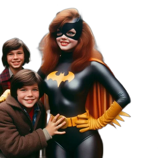 comic book art, three, boys, one transparent PNG cut-out