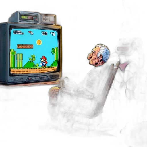 furniture, robot, pixel art, concept art transparent PNG cut-out