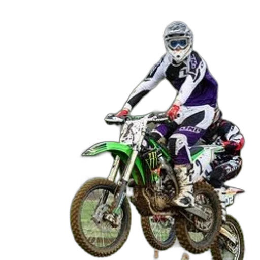 photorealistic, motocross, rider, purple transparent PNG cut-out