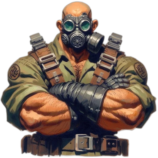 mask, concept art, comic book art, cyberpunk transparent PNG cut-out