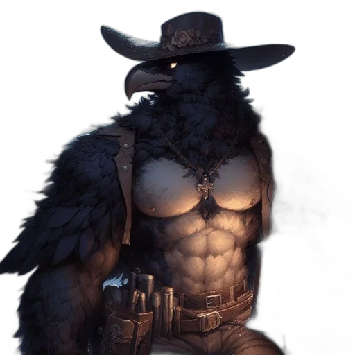 animal, hat, creature, weapon transparent PNG cut-out