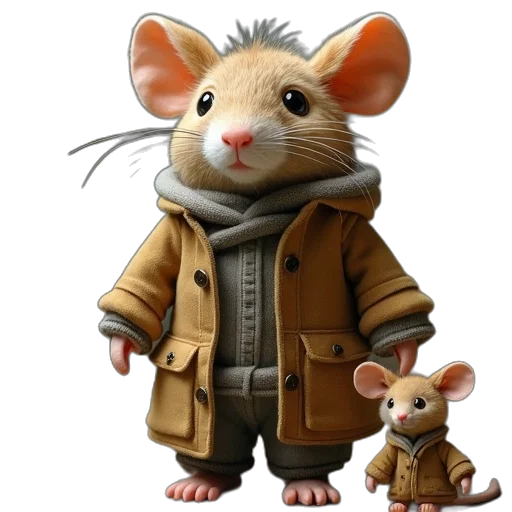jacket, animal, concept art, 3d render transparent PNG cut-out
