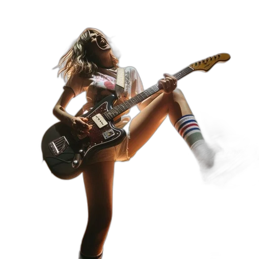 shoes, hair, dress, weapon transparent PNG cut-out