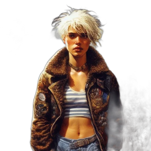 jacket, concept art, photorealistic, cyberpunk transparent PNG cut-out