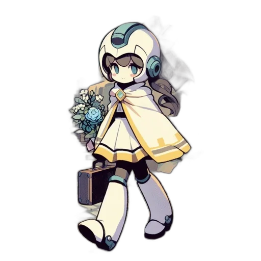 staff, flower, robot, weapon transparent PNG cut-out