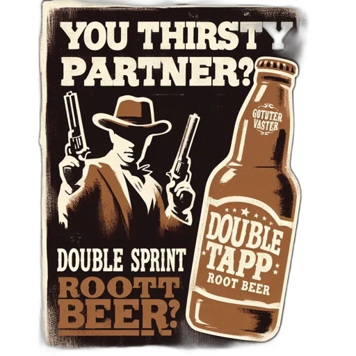 bottle, cowboy, silhouette, holds transparent PNG cut-out