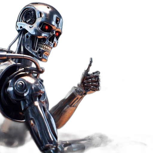 robot, concept art, cyberpunk, anthropomorphic transparent PNG cut-out