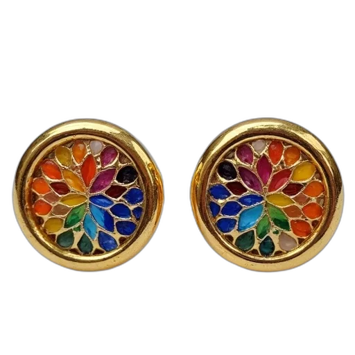 jewelry, pair, gold, cufflinks transparent PNG cut-out