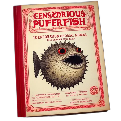 creature, book, cover, censorious transparent PNG cut-out