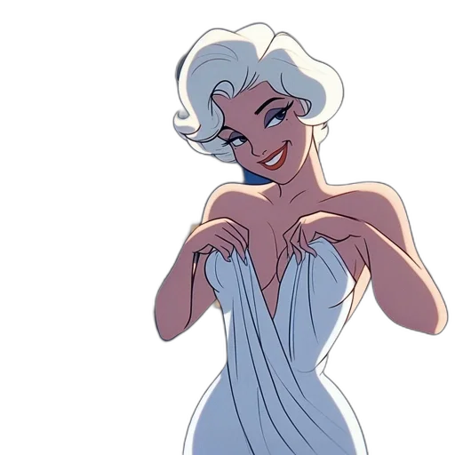 dress, cartoon, concept art, comic book art transparent PNG cut-out