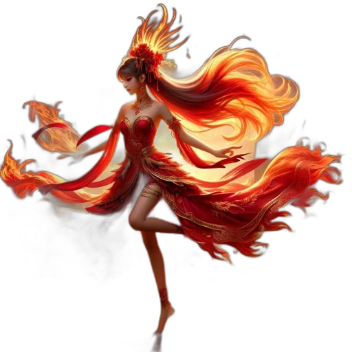 dress, hair, concept art, fantasy art transparent PNG cut-out