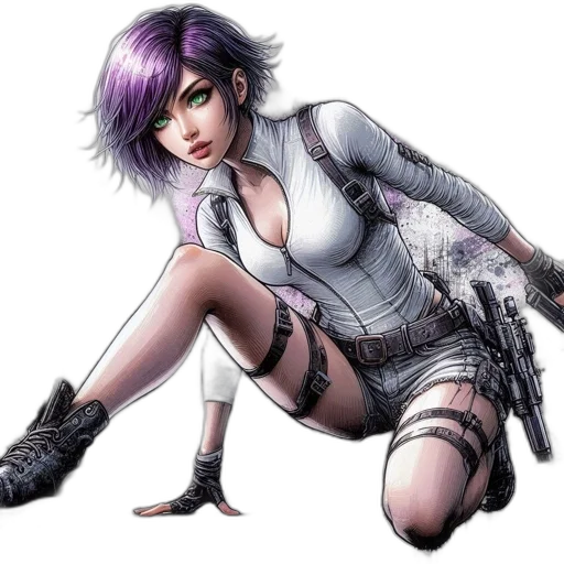 weapon, cyberpunk, comic book art, concept art transparent PNG cut-out