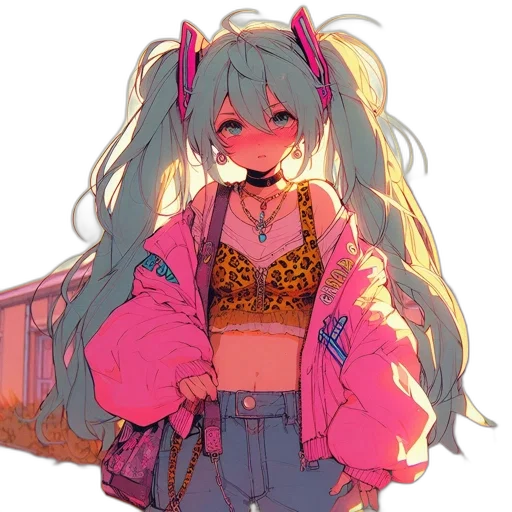 jacket, dress, creature, staff transparent PNG cut-out