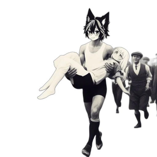 anime, concept art, cartoon, comic book art transparent PNG cut-out
