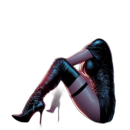 shoes, comic book art, concept art, fantasy art transparent PNG cut-out