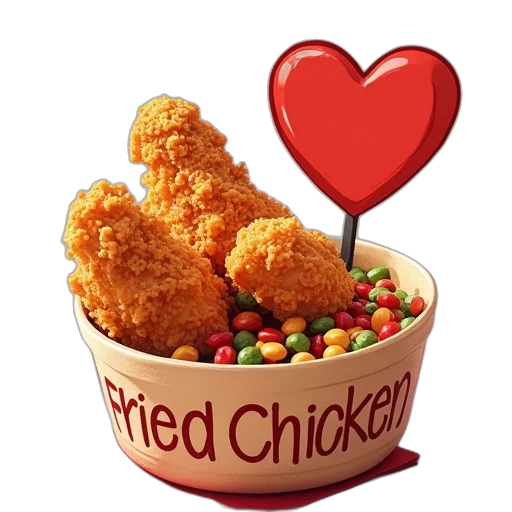 food, crown, 3d render, pixel art transparent PNG cut-out