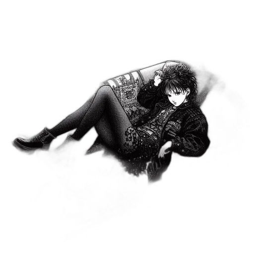 jacket, creature, concept art, photorealistic transparent PNG cut-out
