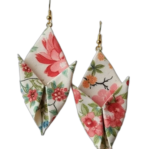 jewelry, paper, cranes, floral transparent PNG cut-out