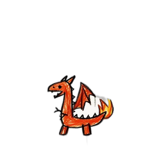dragon, creature, animal, staff transparent PNG cut-out