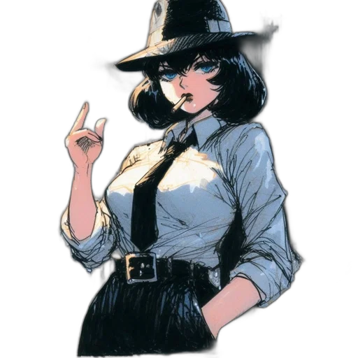 hat, staff, weapon, jacket transparent PNG cut-out