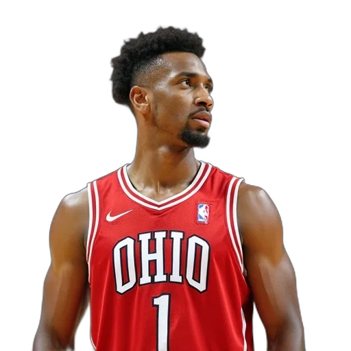 man, wearing, red, white transparent PNG cut-out
