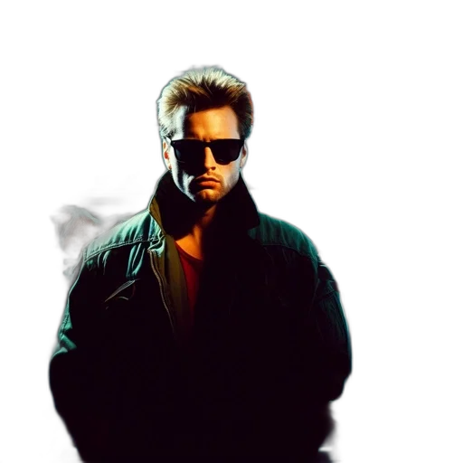 jacket, cyberpunk, photorealistic, comic book art transparent PNG cut-out