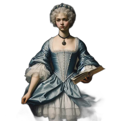 dress, staff, jewelry, crown transparent PNG cut-out