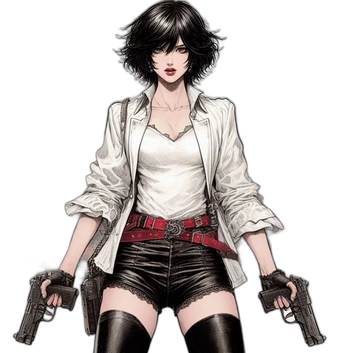 weapon, jacket, comic book art, concept art transparent PNG cut-out