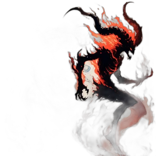 dragon, creature, staff, mask transparent PNG cut-out