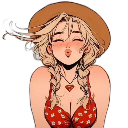 hat, cartoon, anime, watercolor transparent PNG cut-out
