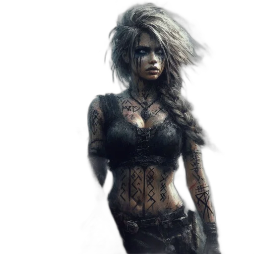 fantasy art, concept art, comic book art, cyberpunk transparent PNG cut-out