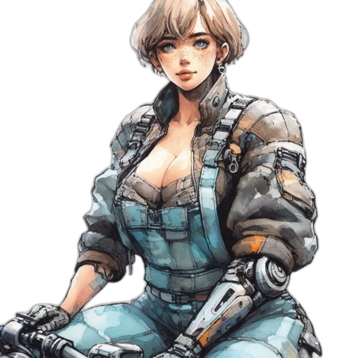 robot, weapon, dress, jacket transparent PNG cut-out