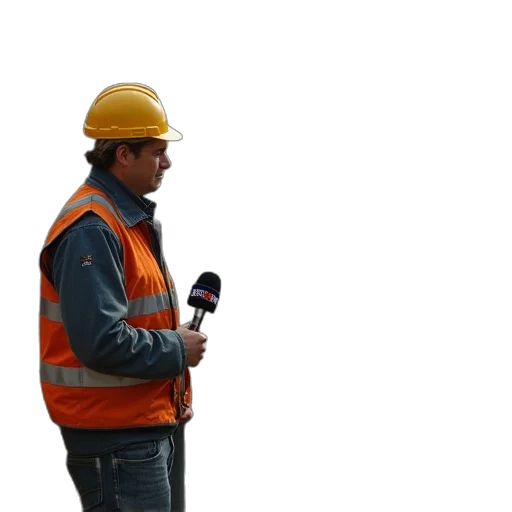 staff, jacket, robot, face transparent PNG cut-out