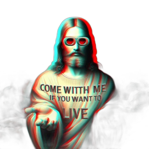 vaporwave, 3d render, photorealistic, anaglyph transparent PNG cut-out