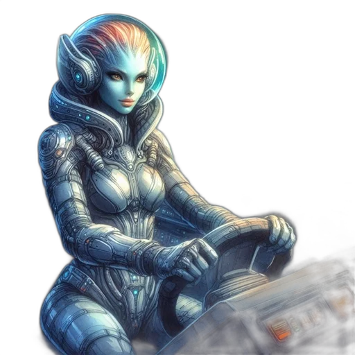 robot, jacket, staff, concept art transparent PNG cut-out
