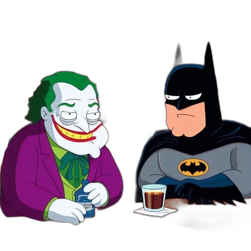 comic book art, concept art, cartoon, two transparent PNG cut-out