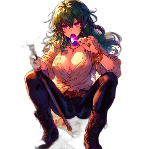 weapon, dress, sword, staff transparent PNG cut-out