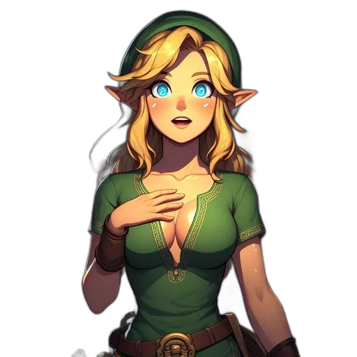 dress, staff, weapon, fantasy art transparent PNG cut-out