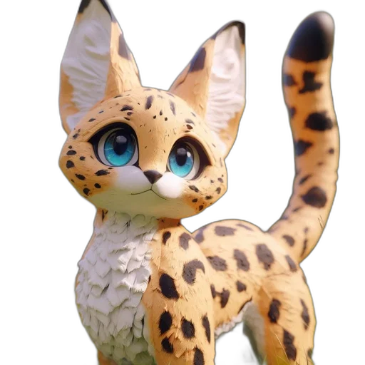 animal, staff, creature, 3d render transparent PNG cut-out