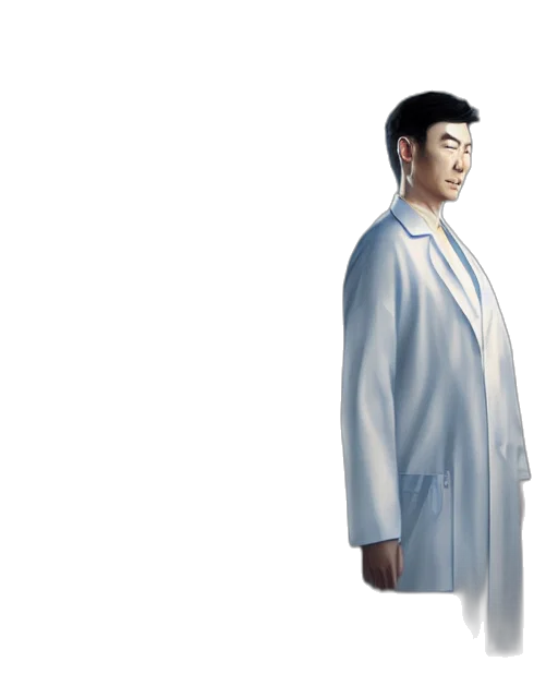 jacket, robot, staff, face transparent PNG cut-out