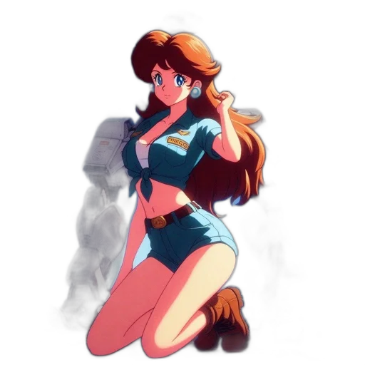 dress, staff, robot, anime transparent PNG cut-out