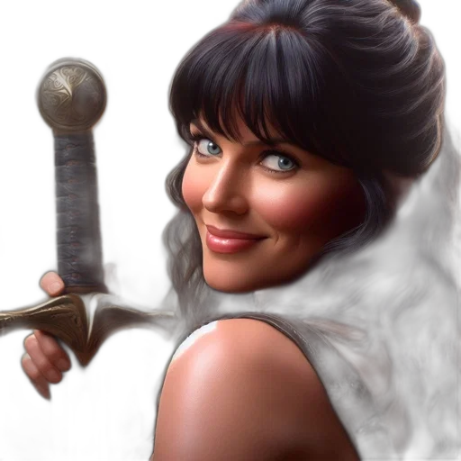 sword, weapon, fantasy art, photorealistic transparent PNG cut-out