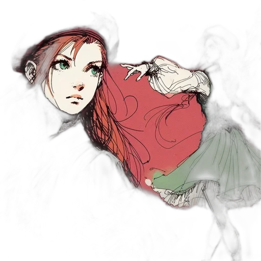 dress, concept art, fantasy art, watercolor transparent PNG cut-out